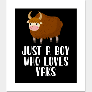 Just A Boy Who Loves Yaks Posters and Art